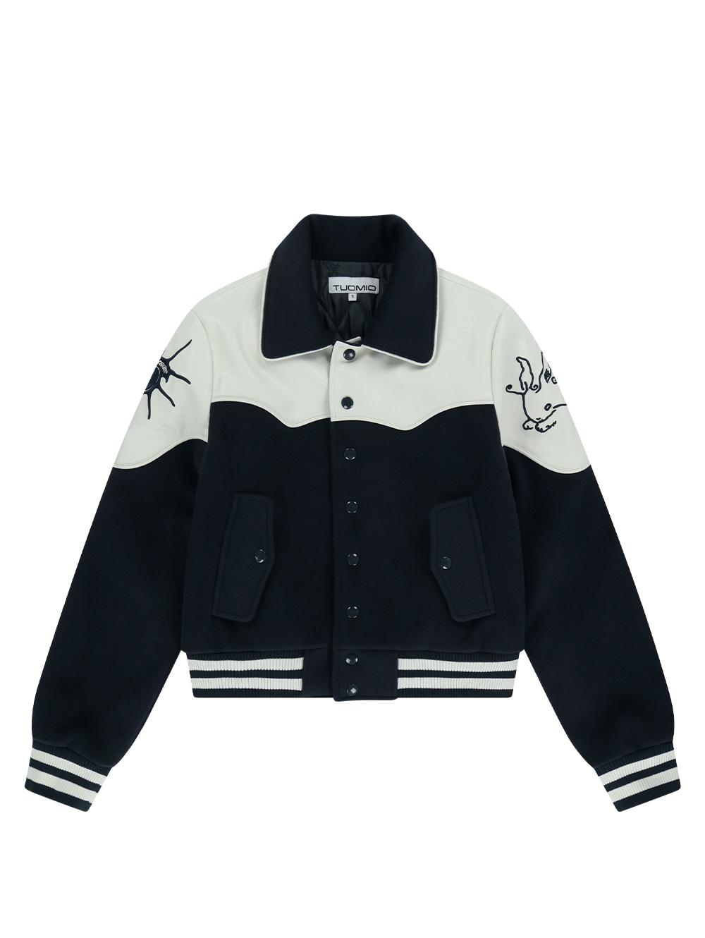 [10/24 예약발송] WESTERN VARSITY JACKET [NAVY]