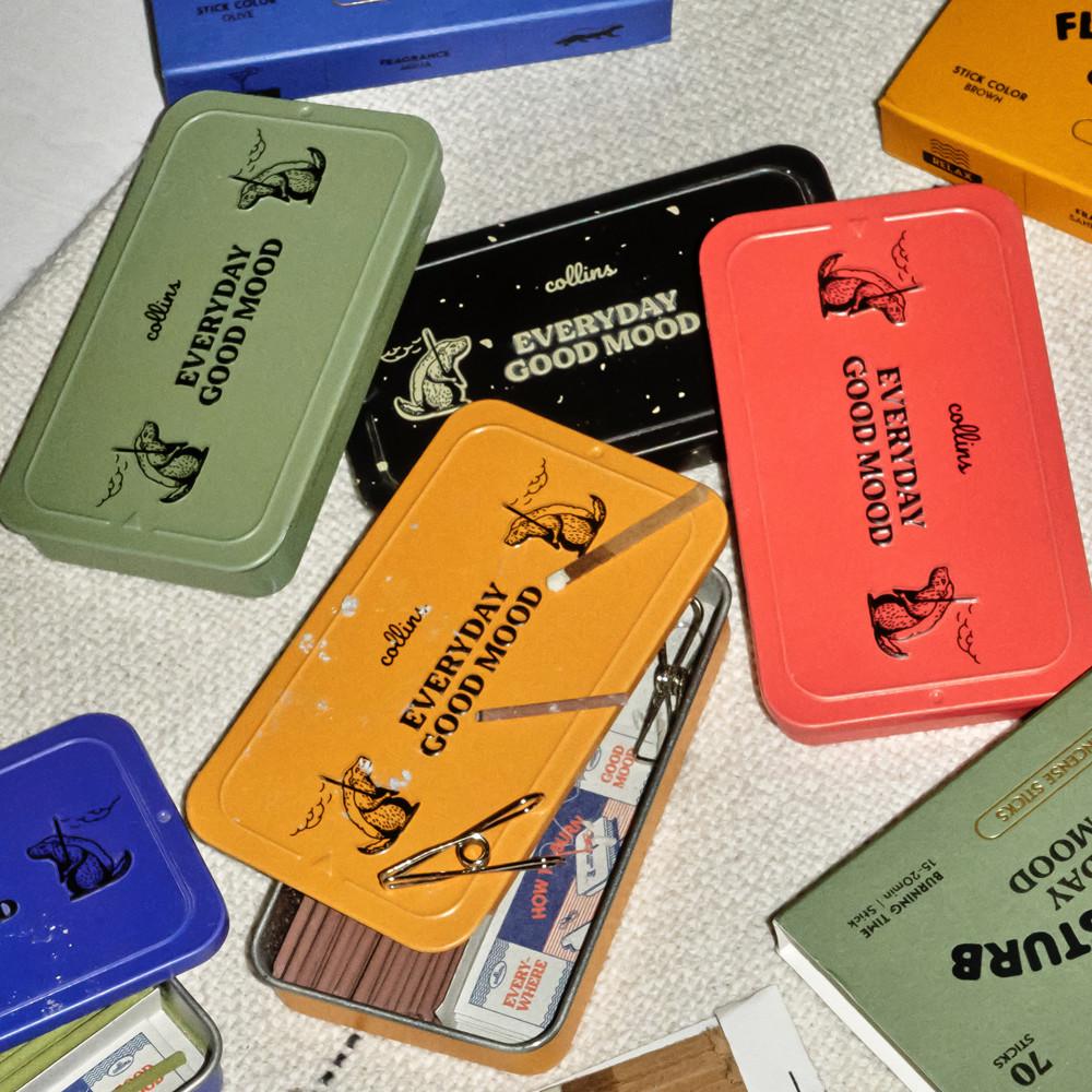 콜린스 올인원 인센스 70P 스틱 홀더 세트 5종향