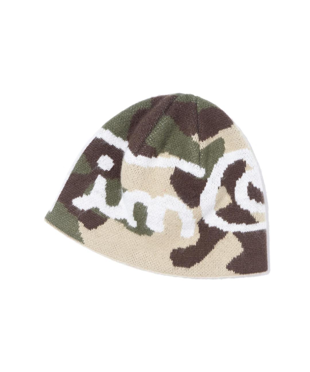 코믹스 로고 브러쉬 비니_카모