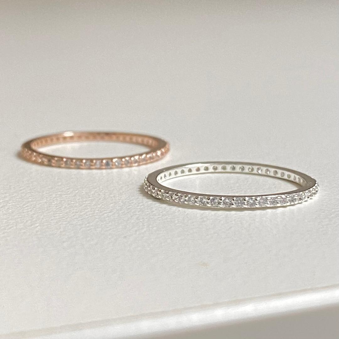 [실버 925] 슬림 큐빅링