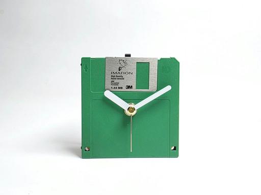 레트로 디스켓 탁상시계 (Green)