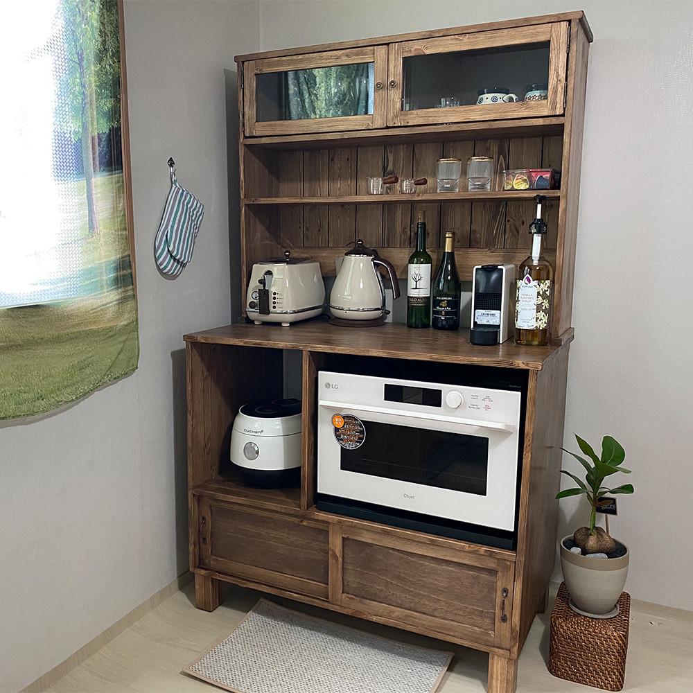 45팩토리 시그너스[kitchen chest] 원목 주방 체스트 &빈티지 수납장 렌지대, 광파오븐 장