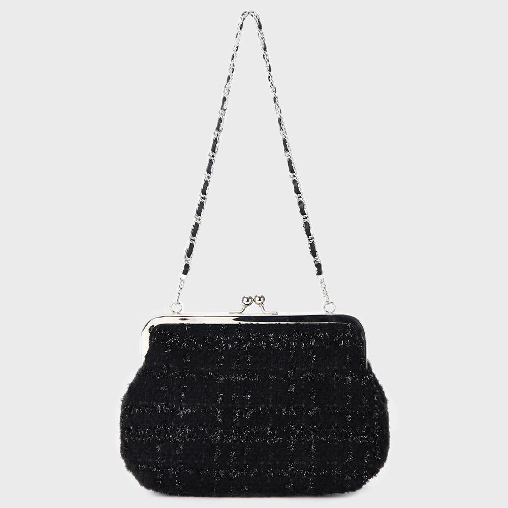 TOAST BAG LARGE / TWEED BLACK