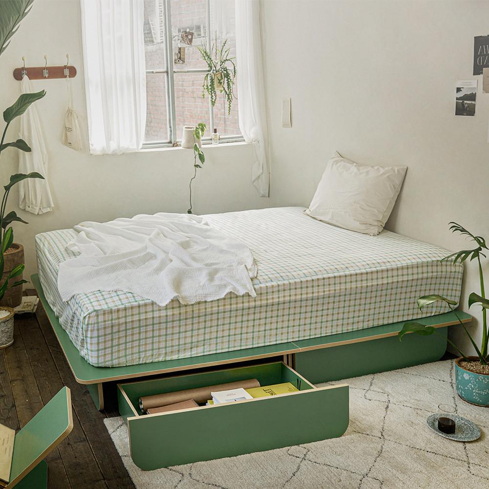 누어 룬드 슈퍼싱글침대 사이즈 수납 침대 SS Q