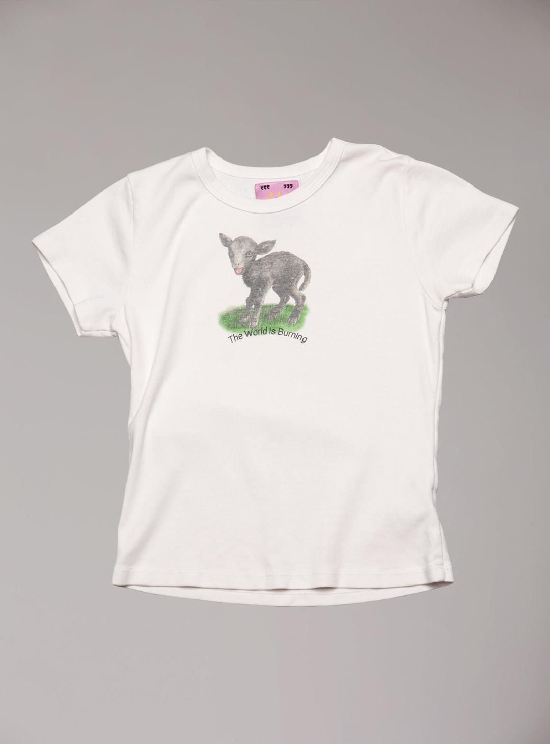 Burning World Baby Tee - S / White