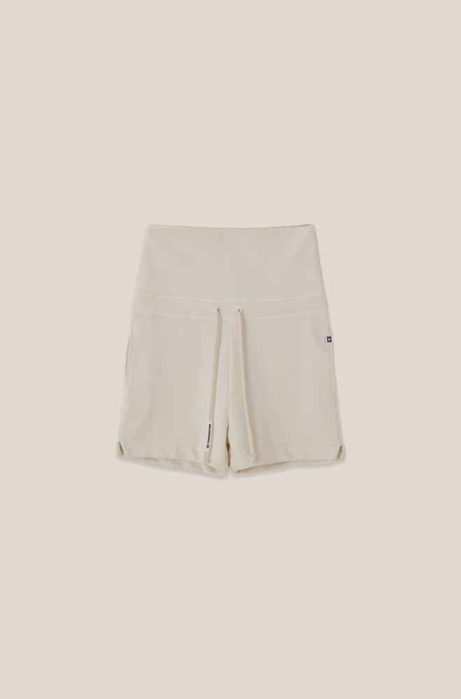 Fold terry shorts_Ivory