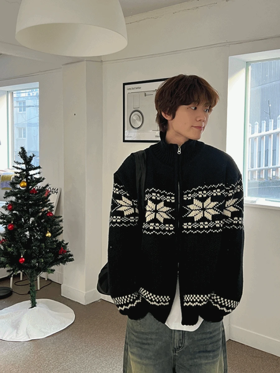 오버핏 스노우닝 집업