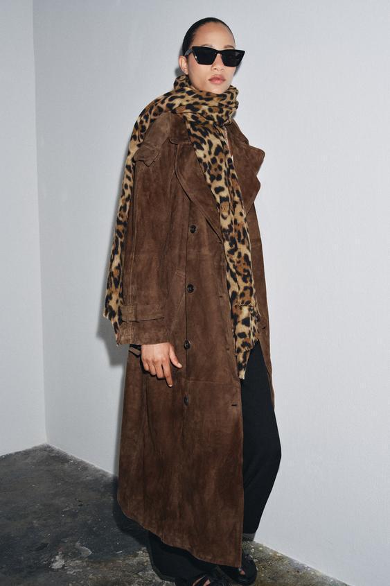 애니멀 프린트 스카프