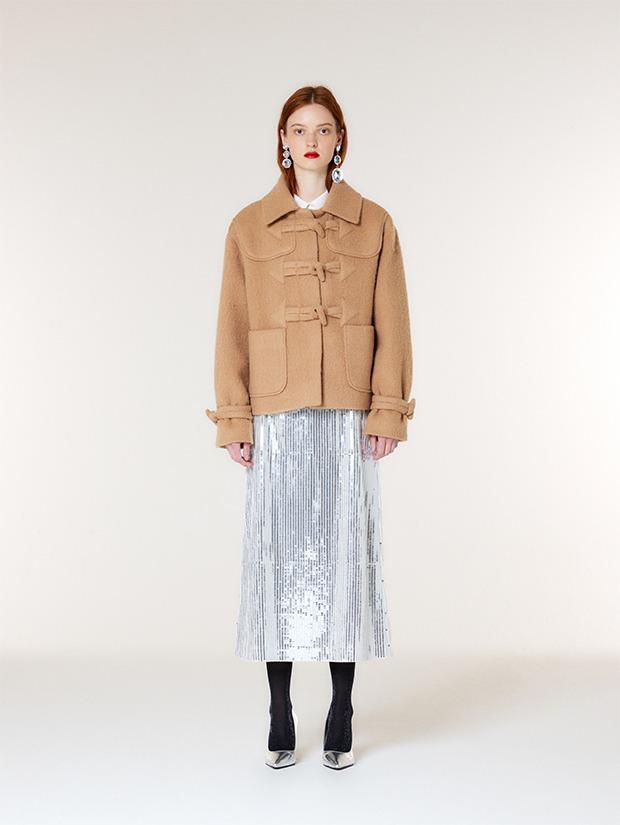 SOFT SHORT DUFFLE COAT(BEIGE) *인플루언서 민주 착용