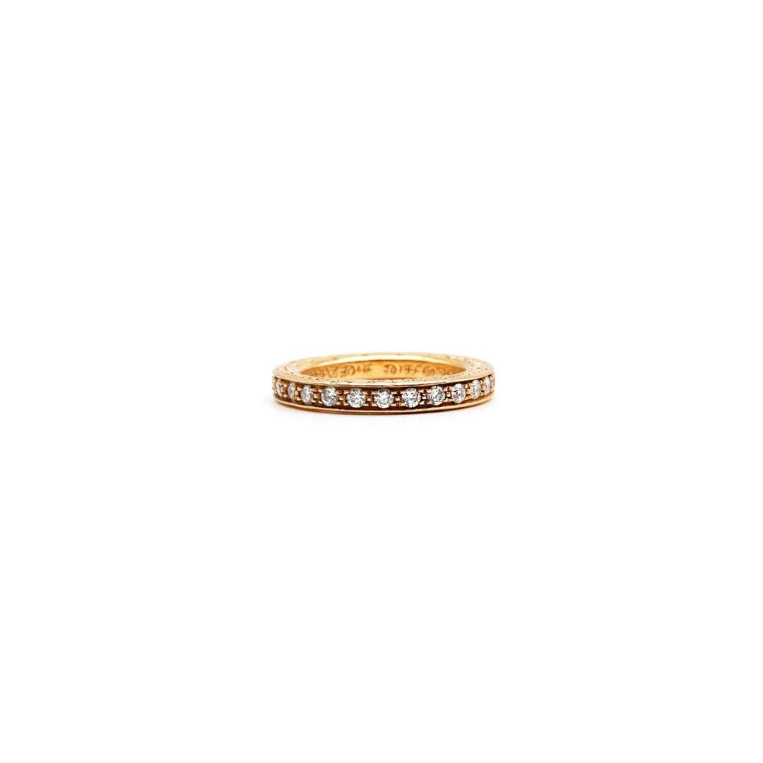Chrome Hearts NTFL 22K Gold Diamonds Ring - 4.5