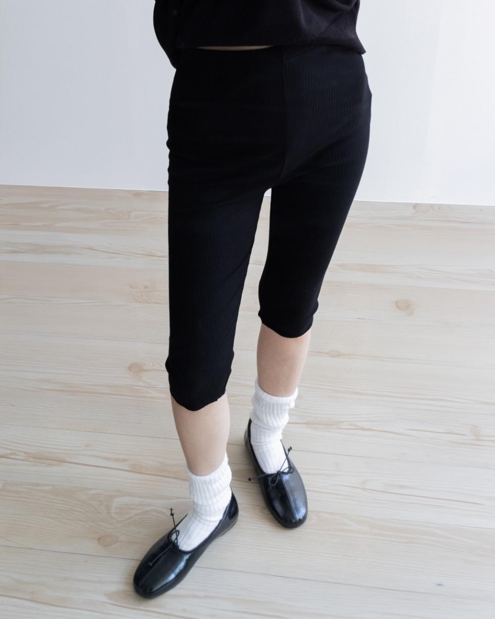 소프트 골지 카프리 7부 레깅스
