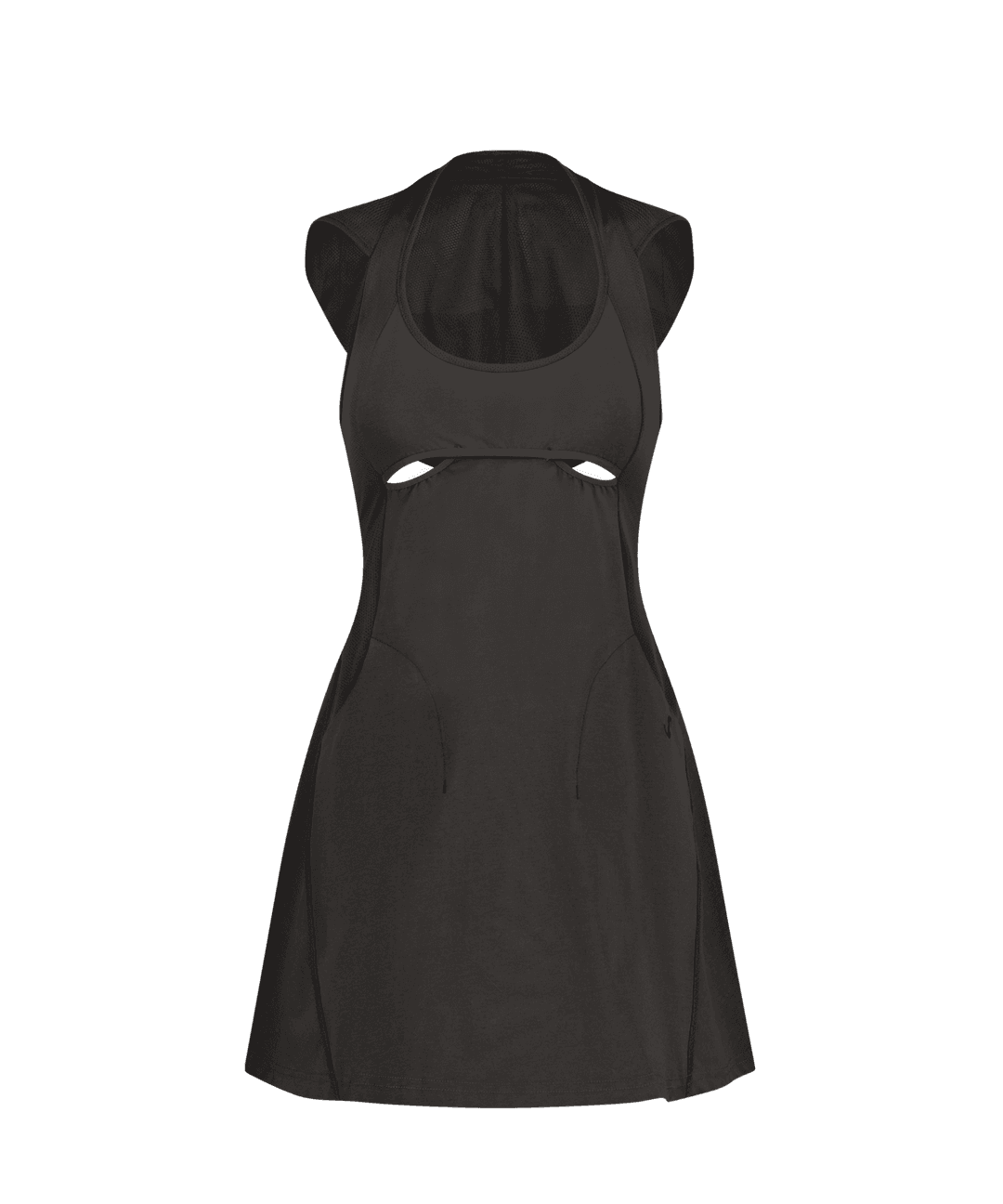 Halter Hoodie Apron Dress / Charcoal