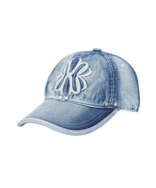 Signature Washed  Denim Cap  - Blue