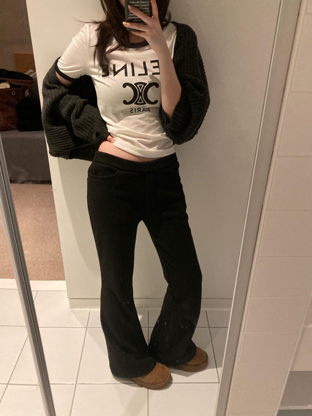 mid-rise boots cut pants