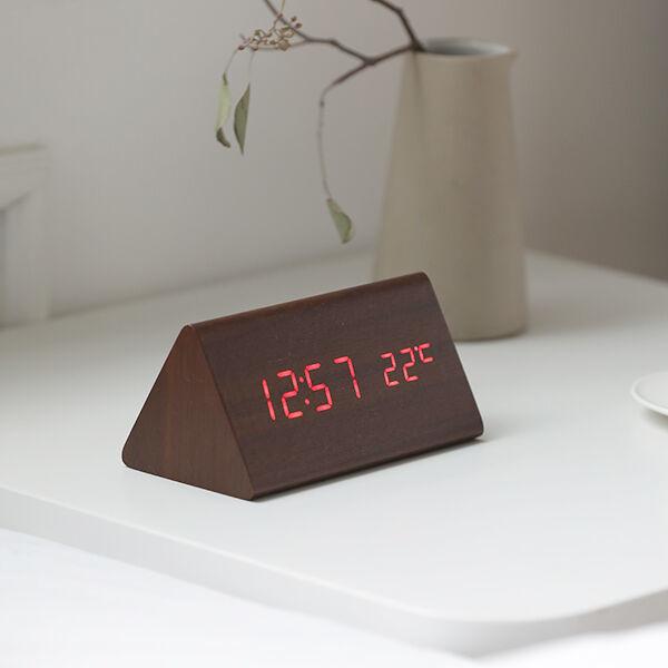 몬트 아이우드 LED 무소음 우드 탁상시계 2size 2colors
