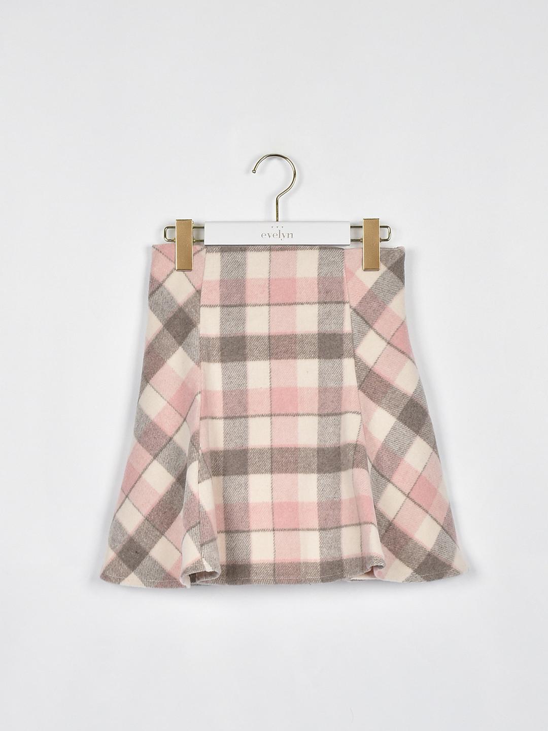 ハイウエストチェックスカート