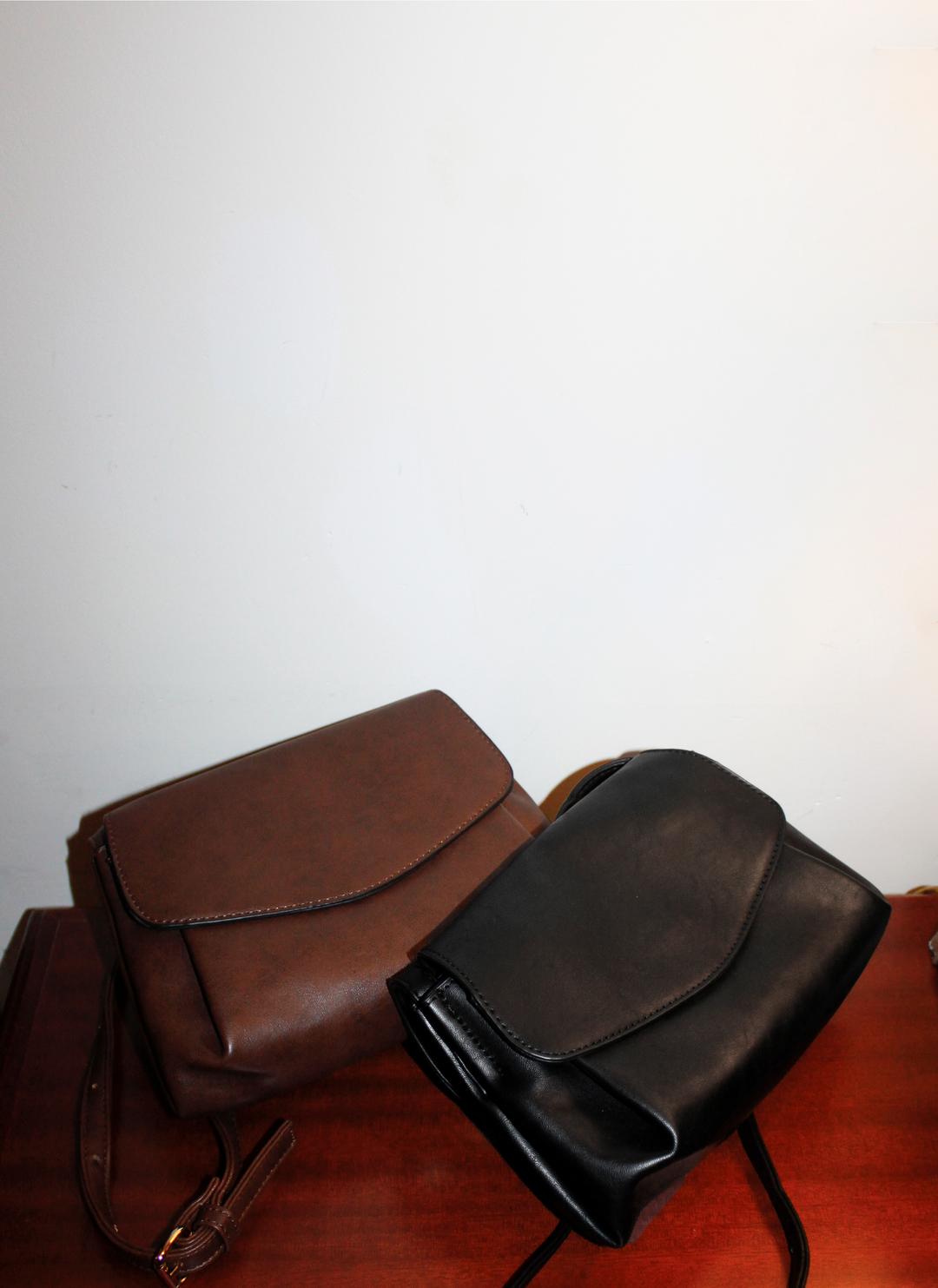 風流 Accordion mini cross bag (Black/Brown)