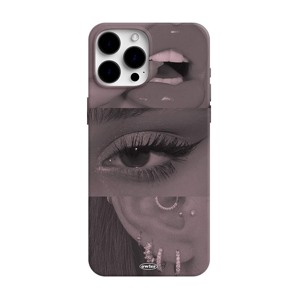 [MADE] 페이스 3컷 퍼플 Y2K 하드 아이폰케이스