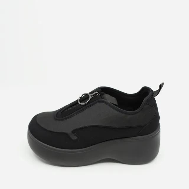 BLACK RING SUEDE SNEAKERS