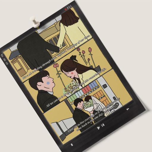 우리만의 영화♥영화엽서-명장면 일러스트 엽서