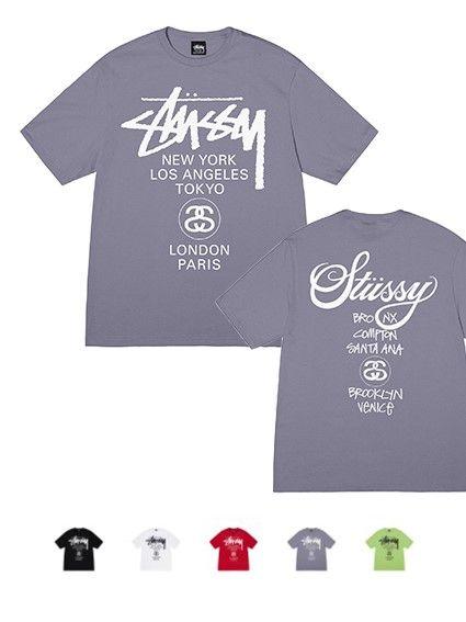 월드 투어 반팔 티셔츠 마우브 티 5컬러 STUSSY WORLD TOUR TEE 8371904399