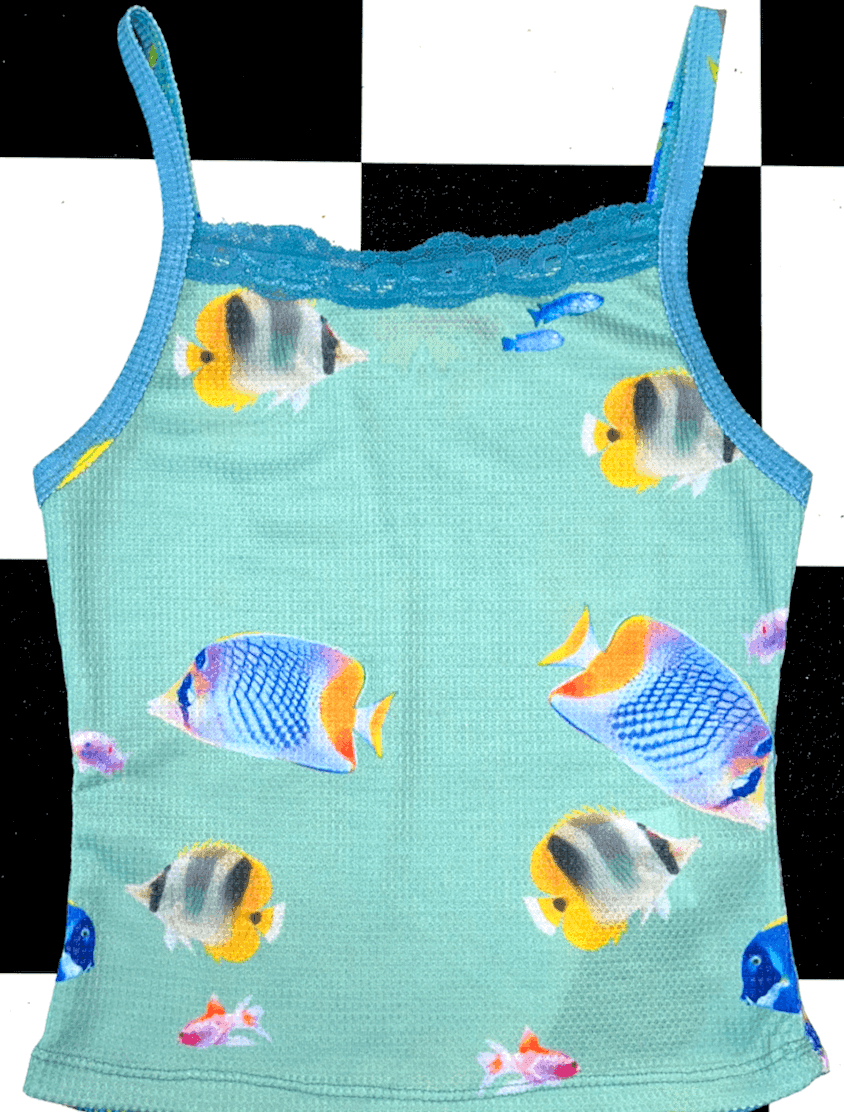 UNDERWATER WAFFLE TANK IN BLUE