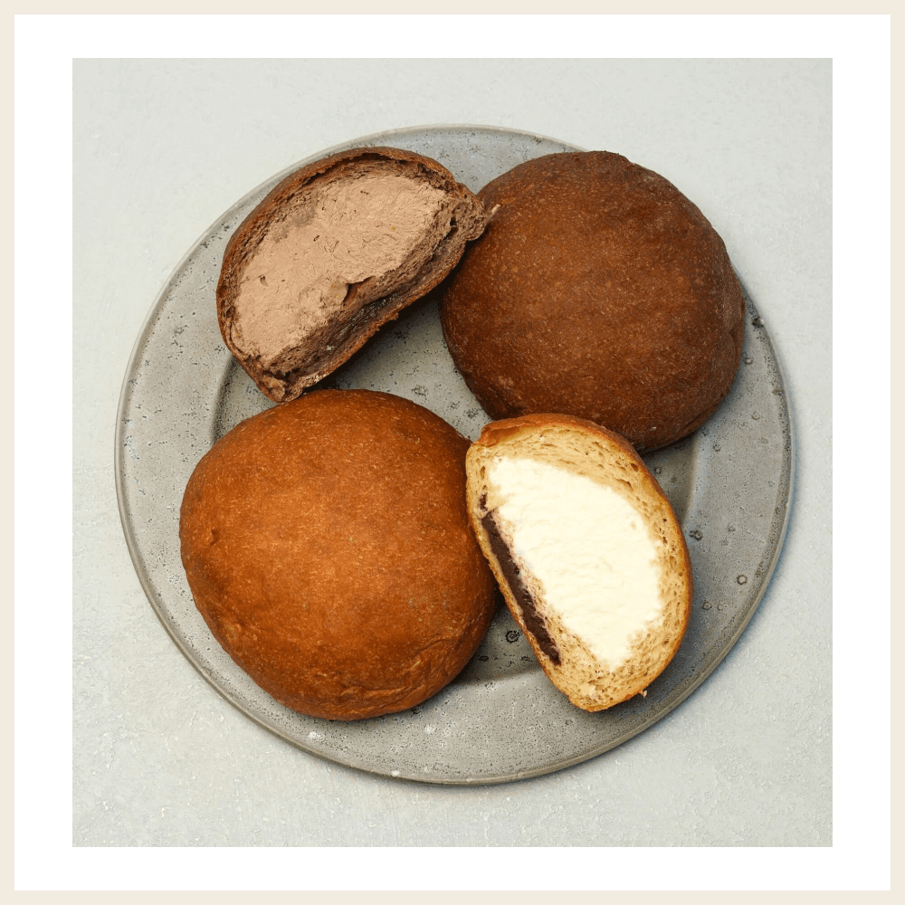 저당 가나슈 초코/우유 크림빵 (120g*4입)