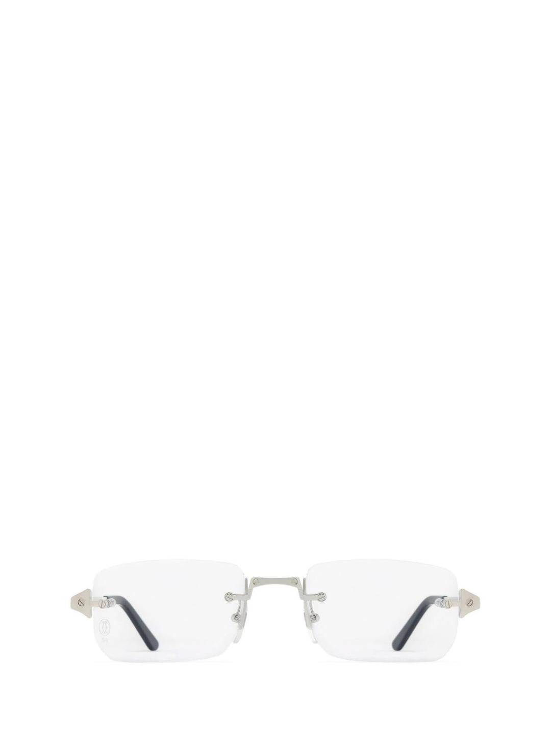 까르띠에 안경 Cartier rectangular silver Male Eyeglasses CT0479O 002 9053810093488