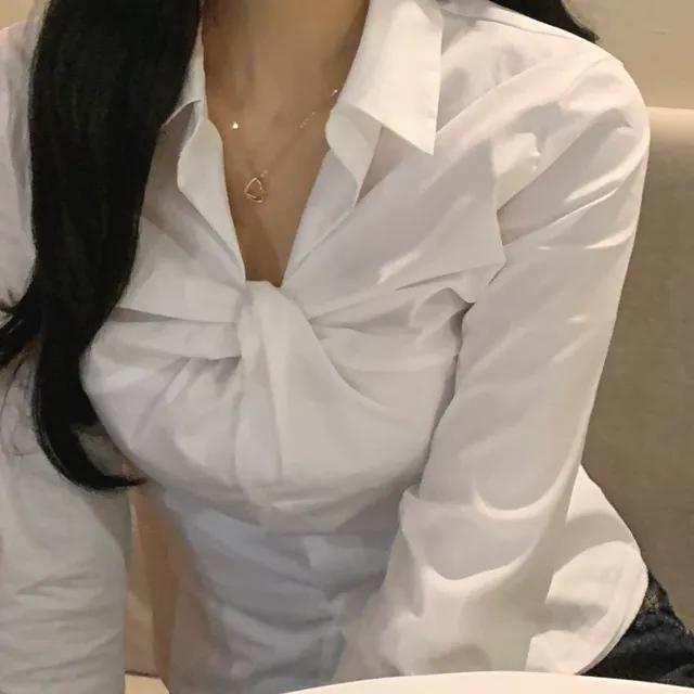 [2color]러빈 꼬임셔츠(봄 셔츠,크롭 셔츠)