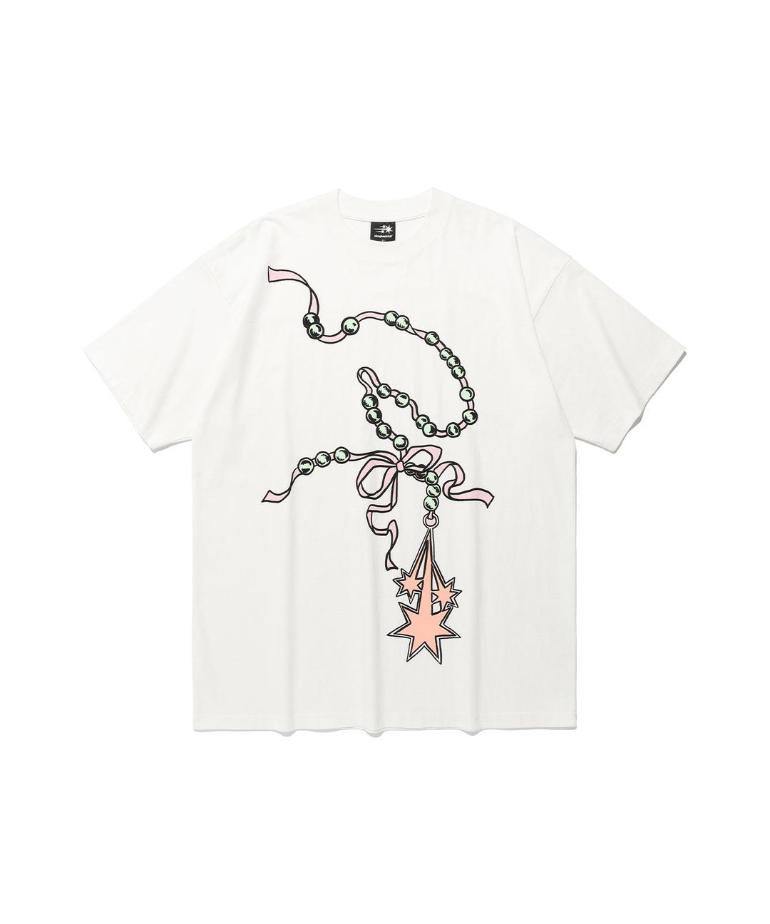 pearl necklace symbol big big tee[white]