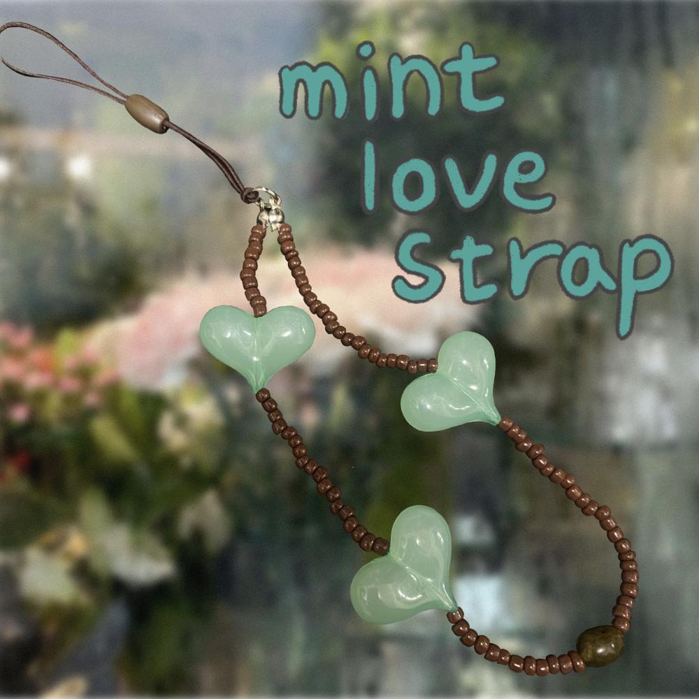 뽀 메이드 mint love strap