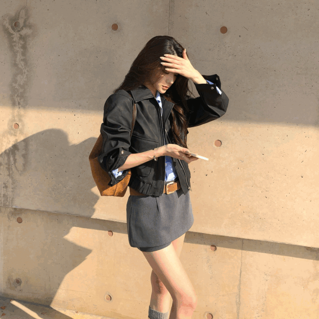 매트 레더 블루종