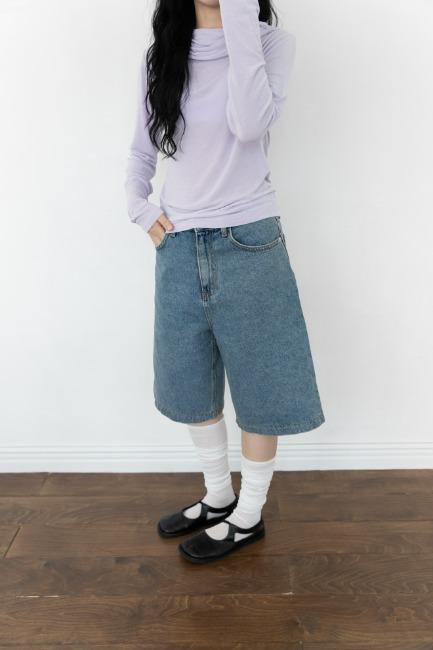 오무수히 mild blue bermuda pants(S-M)