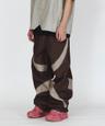 HOOF CURL LINE REAL WIDE DENIM PANTS BROWN