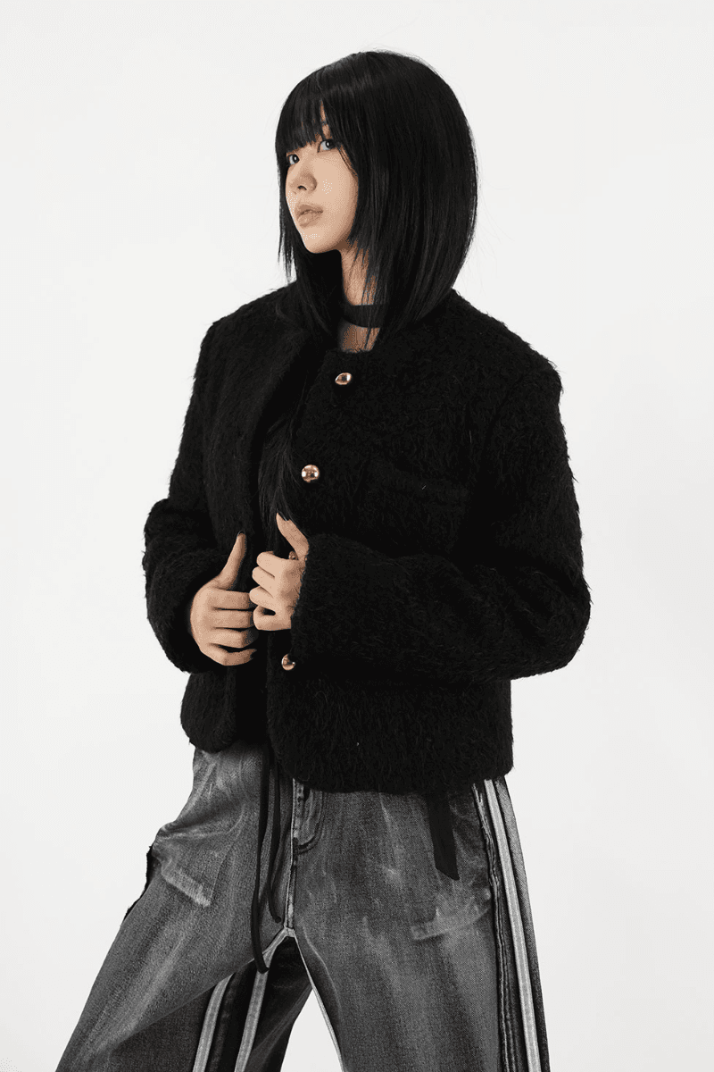 살론 부클 트위드 자켓