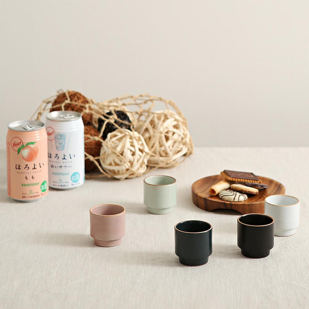 에라토 옳음 도자기 소주잔 5p세트 술잔 사케잔 집들이 신혼부부선물