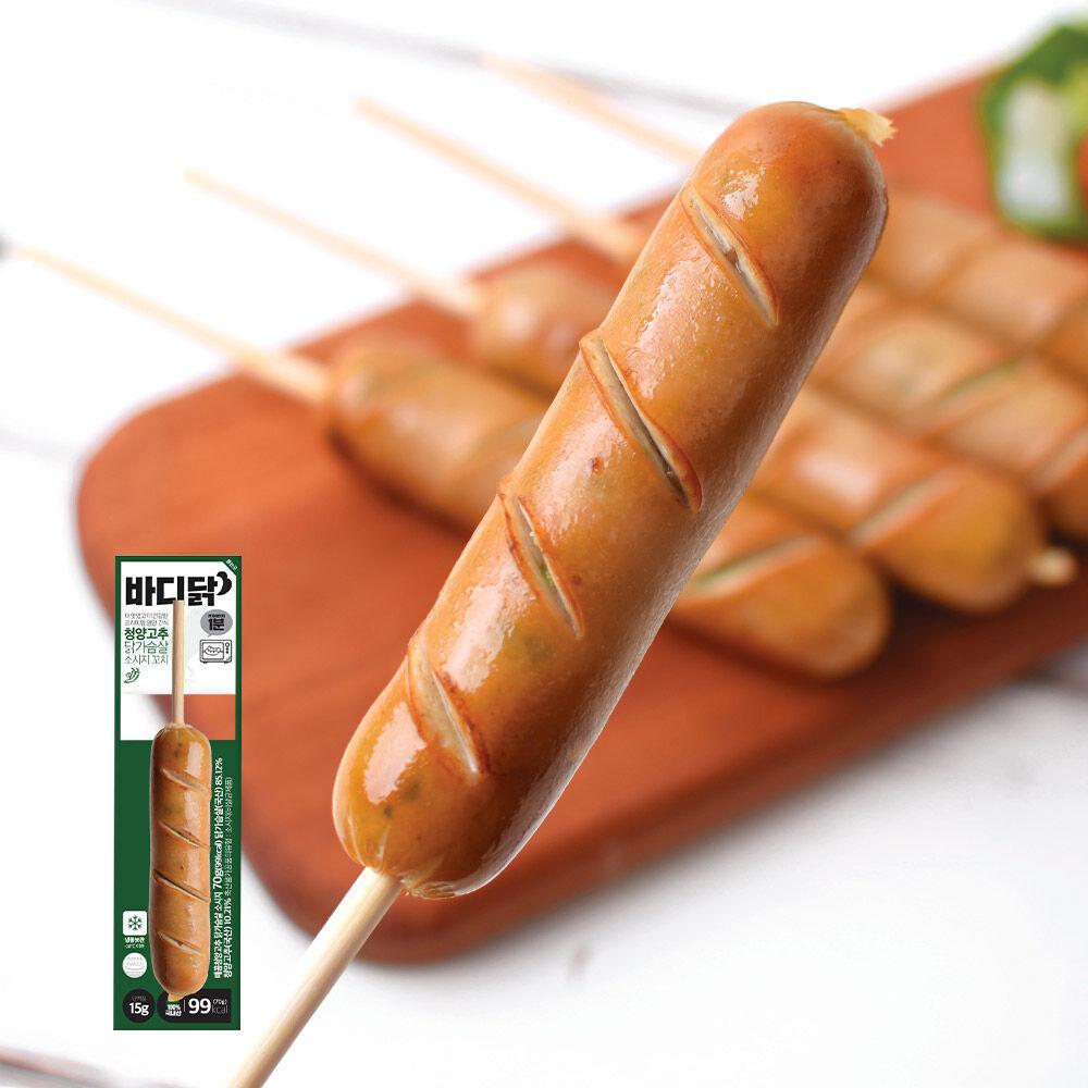 매콤청양 닭가슴살 소세지 꼬치 10+1팩