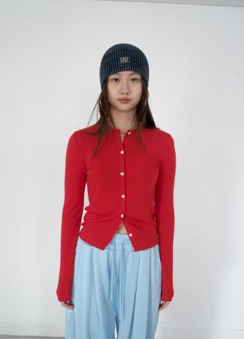 crew neck color cardigan (4c)