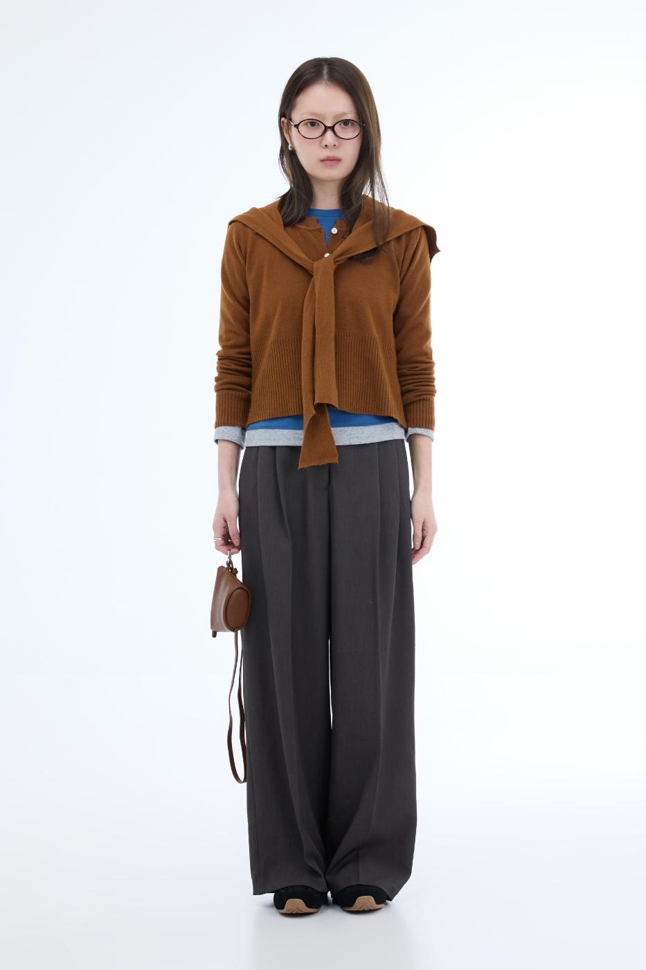 포르테나 로잉 밴딩 슬렉스 트라우저