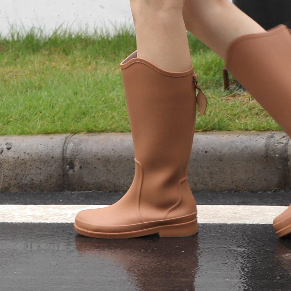 두가지 기장 나뭇잎장식 웨스턴 라인 미들&롱 레인부츠(3.0cm) 11504