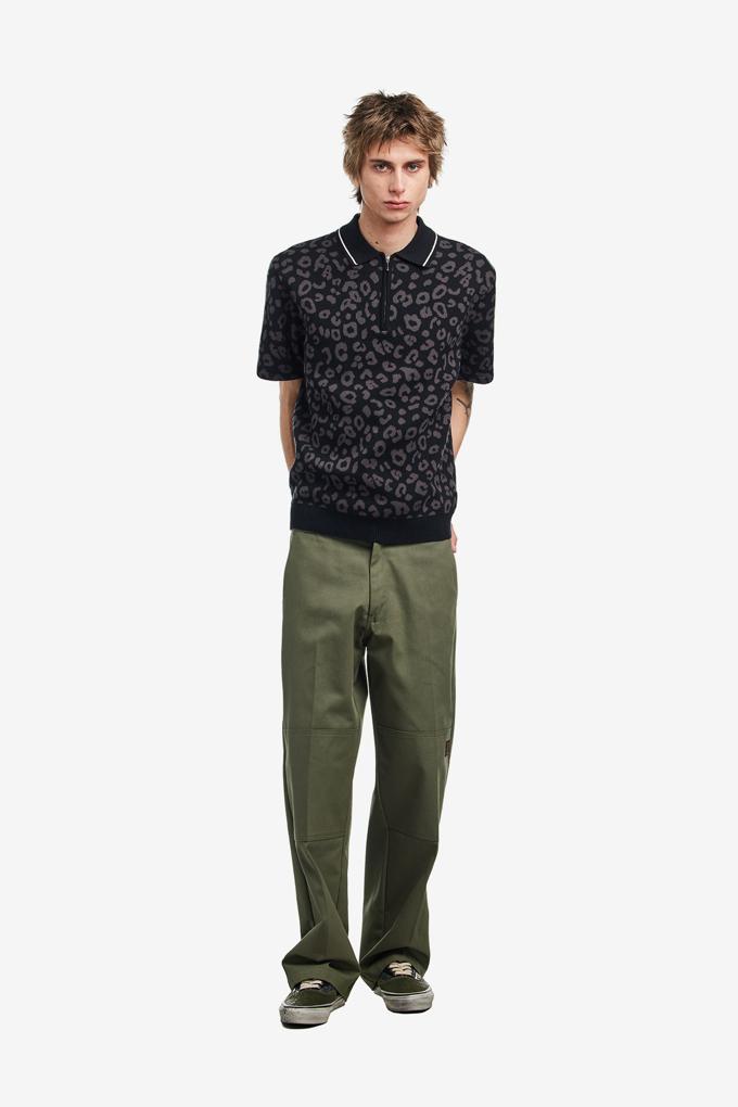 FA LEOPARD KNIT POLO