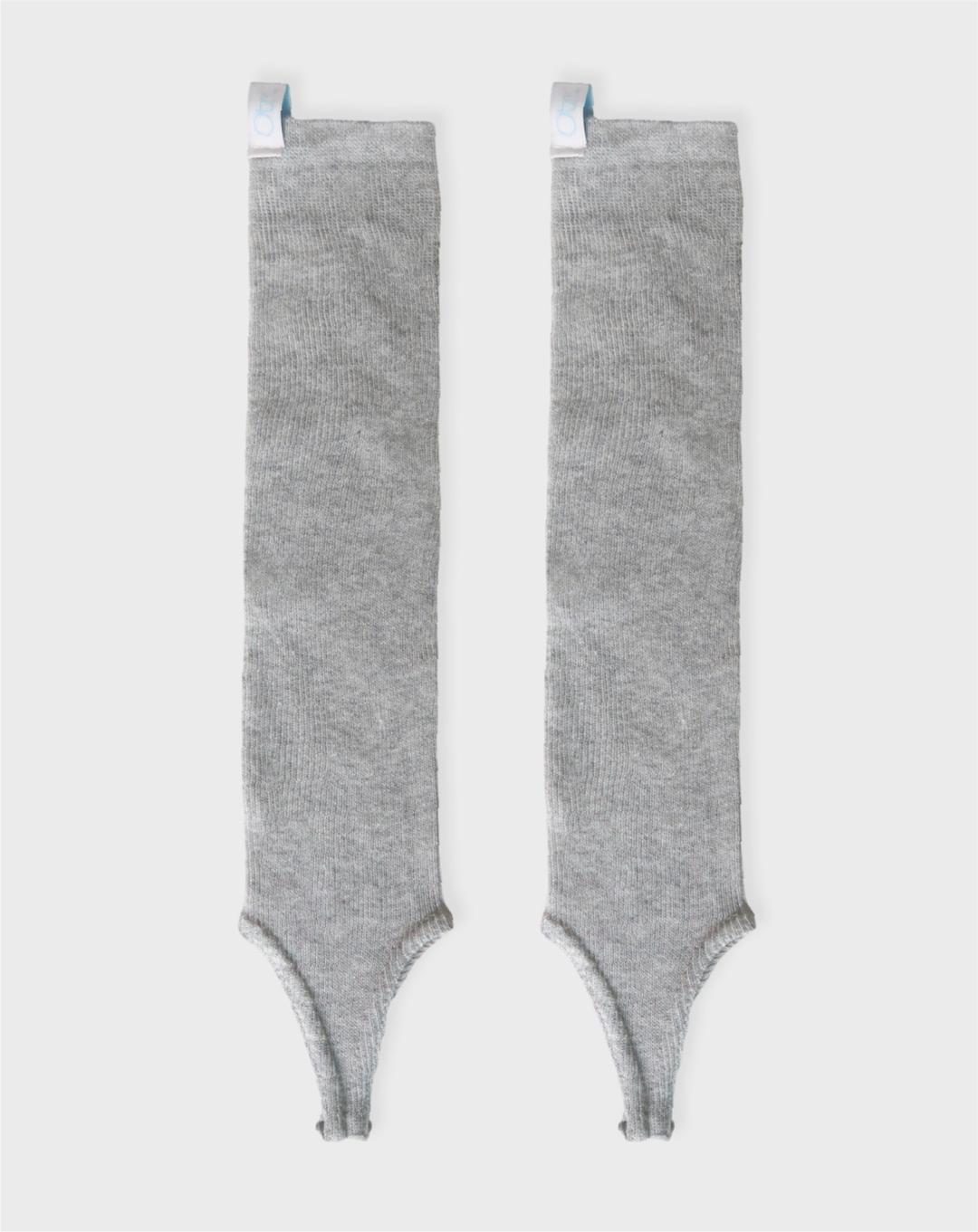 OPEN-TOE KNEE SOCKS _ GRAY