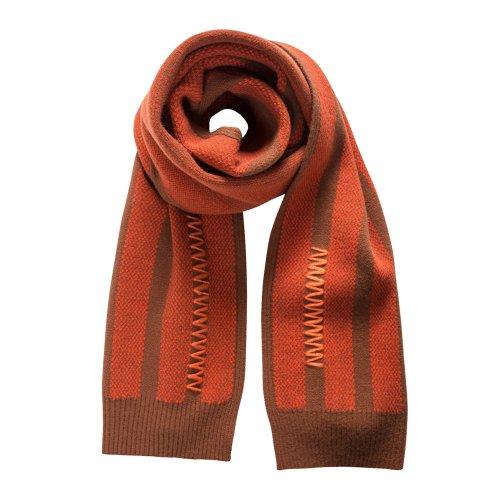 S8W11007 - 지그재그 포인트 머플러 [BROWN]