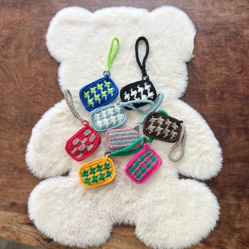 패브릭 체크카드지갑(하운드투스or체커보드 손뜨개)