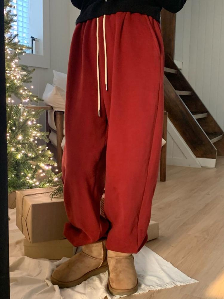 양기모 조거 밴딩 팬츠 2312 겨울 트레이닝 면바지