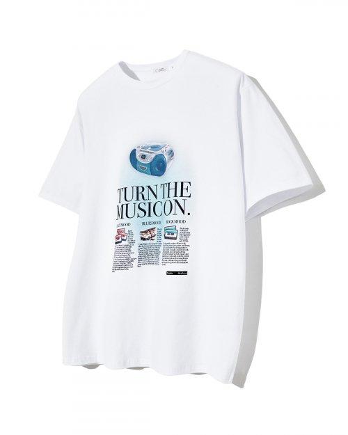 레트로 오디오 티셔츠 (화이트)