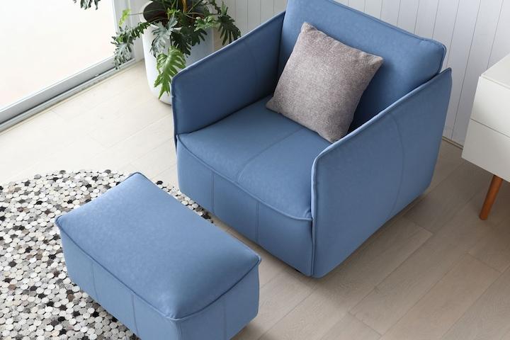 앤더슨 스마트레더 1인용 쇼파 암체어 (스툴 포함) 3colors