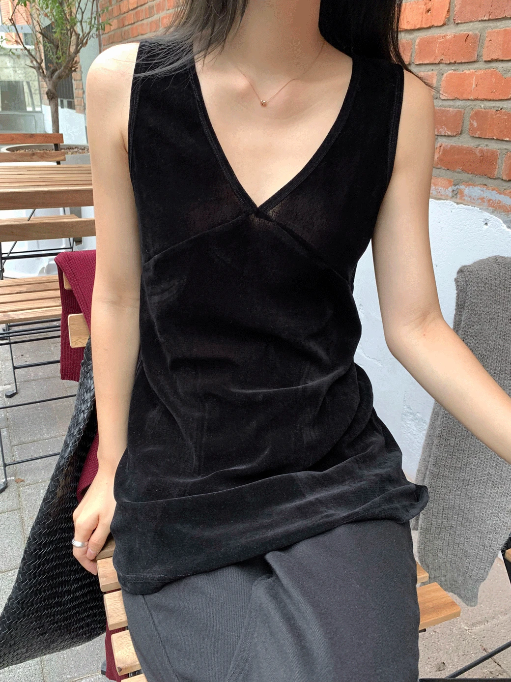 DN. Lustra Velvet Layered Top