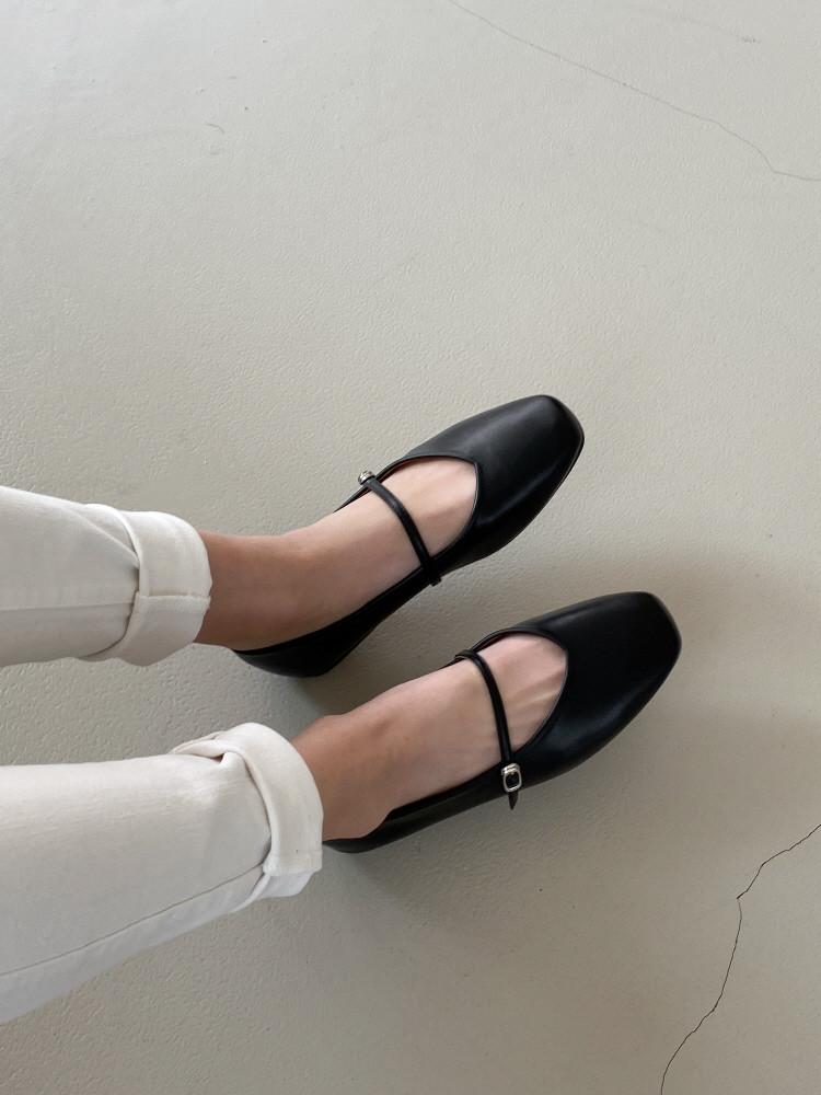 소가죽 착화감 굿 메리제인 플랫슈즈
