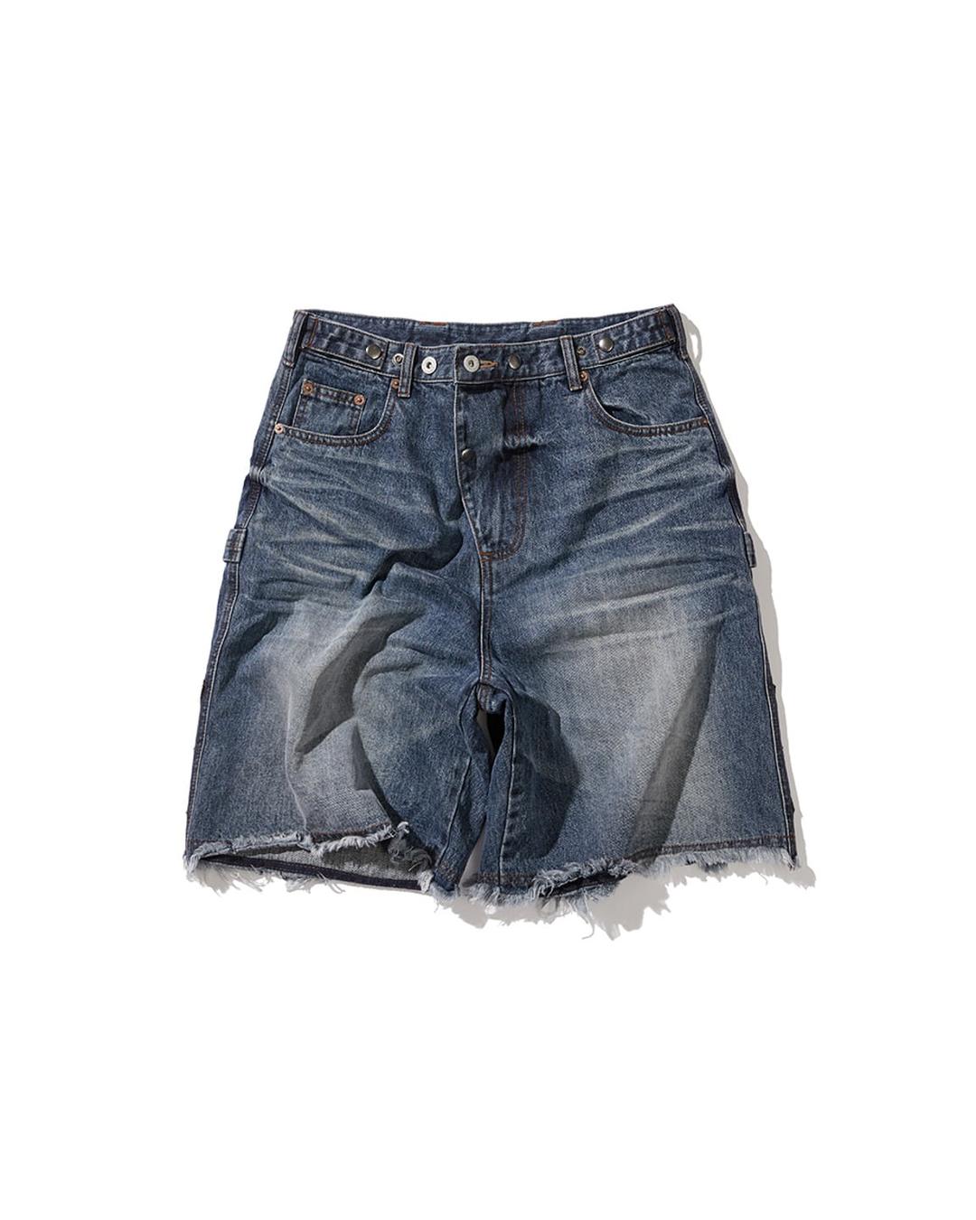 Goblin denim BERMUDA shorts / Vintage blue